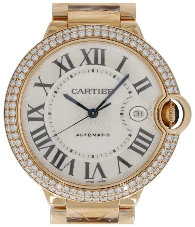 Cartier Ballon Bleu WE9008Z3 42mm Rose gold Silver