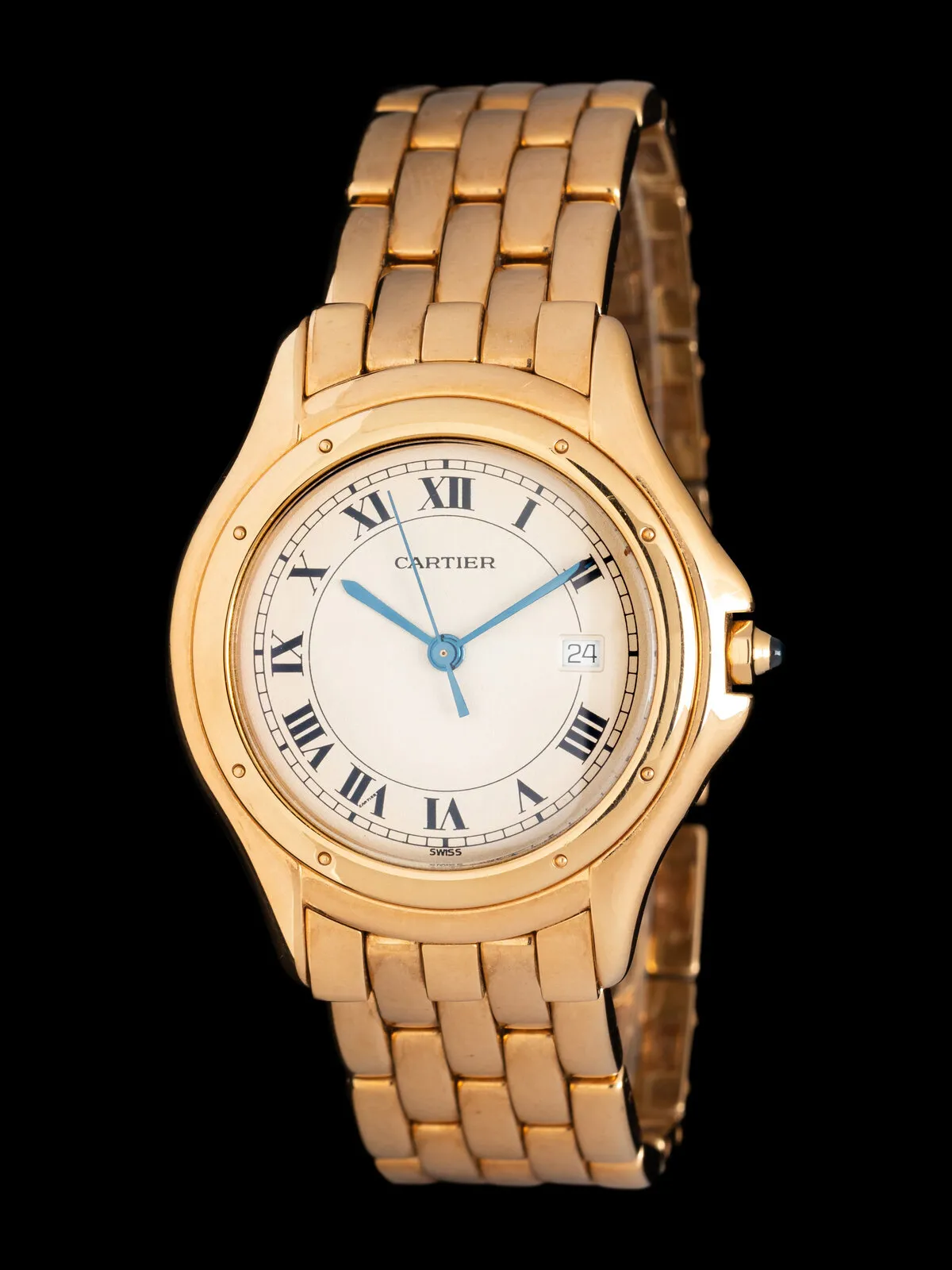 Cartier Cougar 33mm Yellow gold Cream