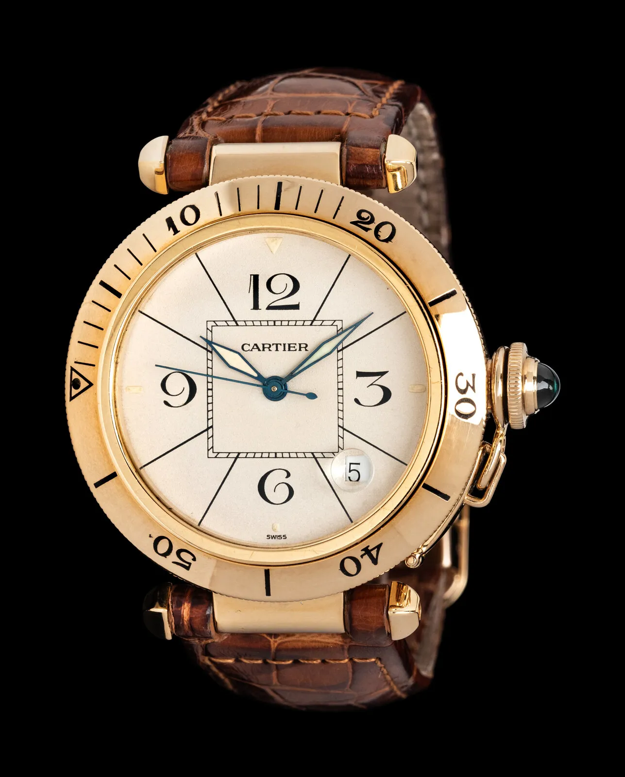 Cartier Pasha 820903 38mm Yellow gold Champagne