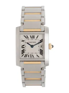 Cartier Tank Française 2465 Stainless steel White