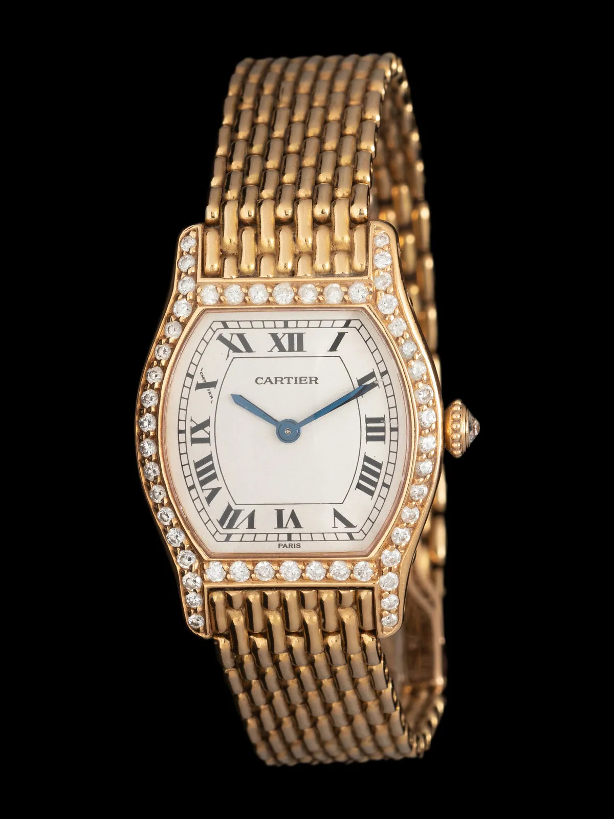 Cartier Tortue 22mm Yellow gold and Diamond Cream