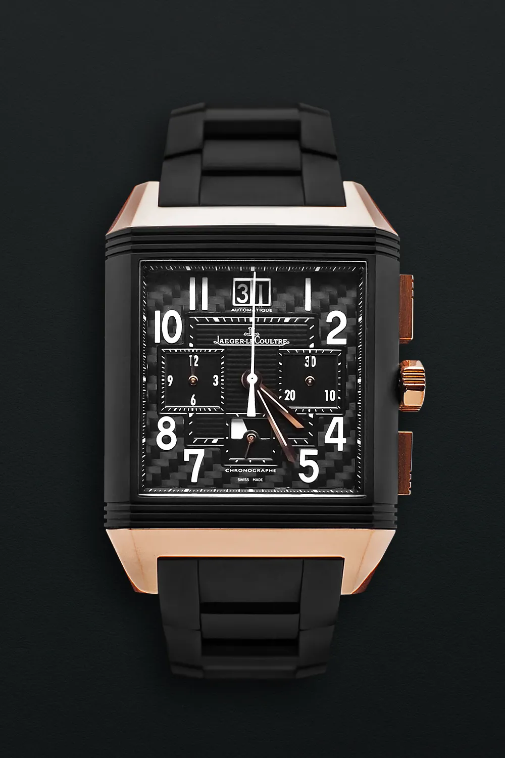 Jaeger-LeCoultre Reverso Squadra World Chronograph Polo Fields Q702L67P (LE231.L.50) 35mm Ceramic and Rose gold Black