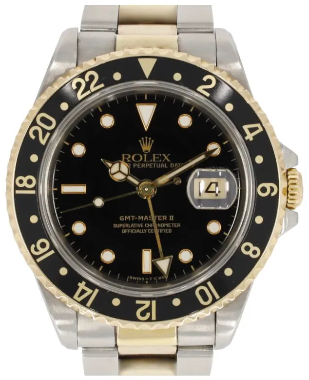 Rolex GMT-Master II 16713 40mm Yellow gold and Stainless steel Black