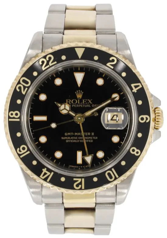 Rolex GMT-Master II 16713 40mm Yellow gold and Stainless steel Black 1