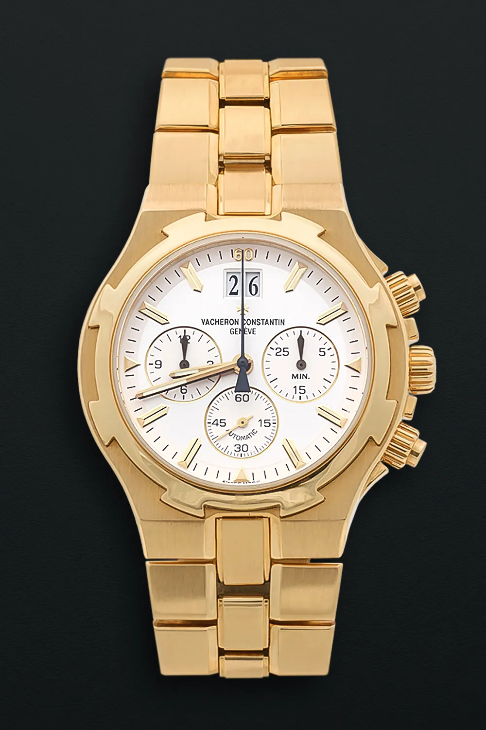 Vacheron Constantin Overseas Chronograph 49150/b01j-9215 32mm Yellow gold White