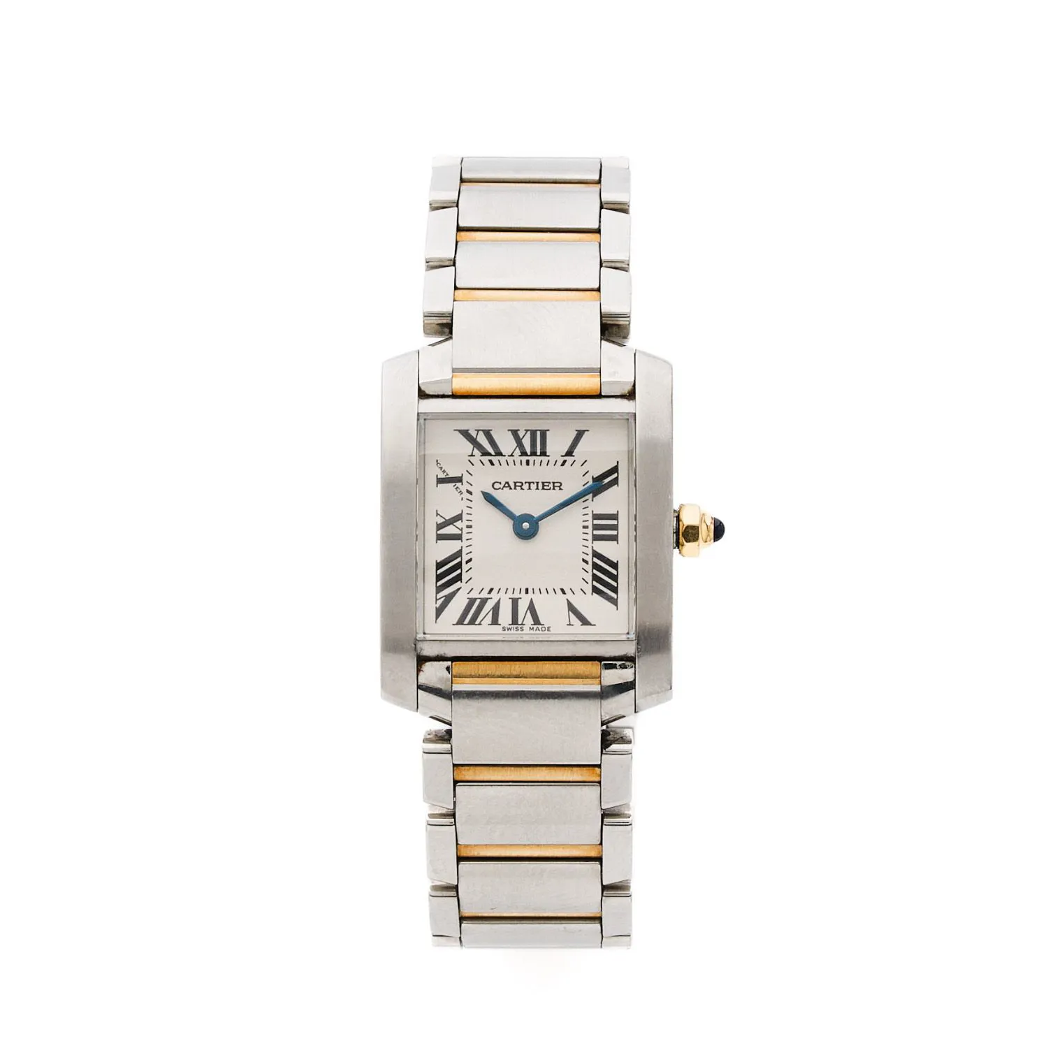 Cartier Tank Française 2384 20mm Yellow gold and stainless steel Silver