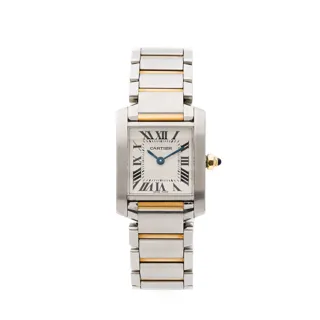 Cartier Tank Française 2384 Yellow gold and Stainless steel Silver