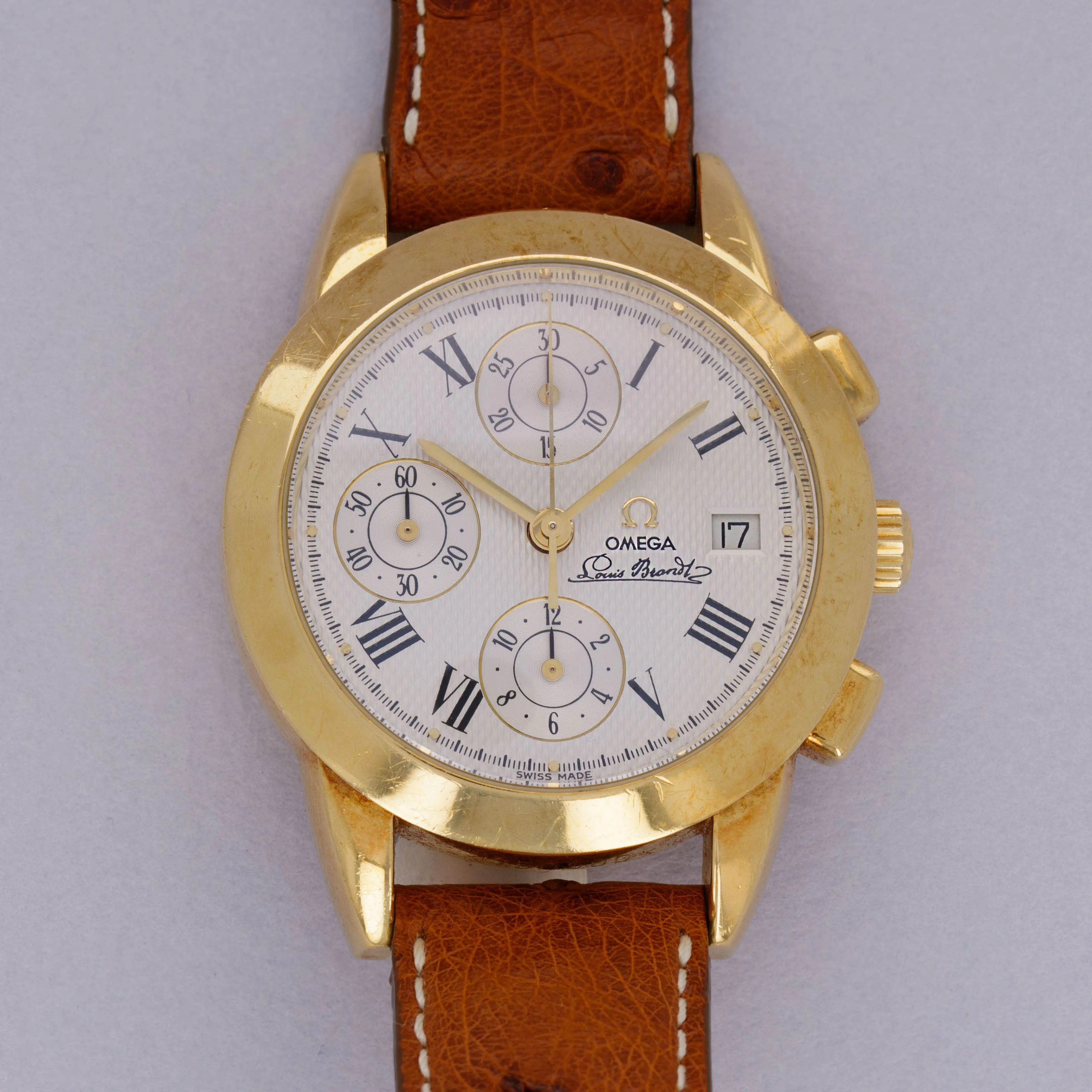 Omega Louis Brandt 175.0500 38mm Yellow gold Silver