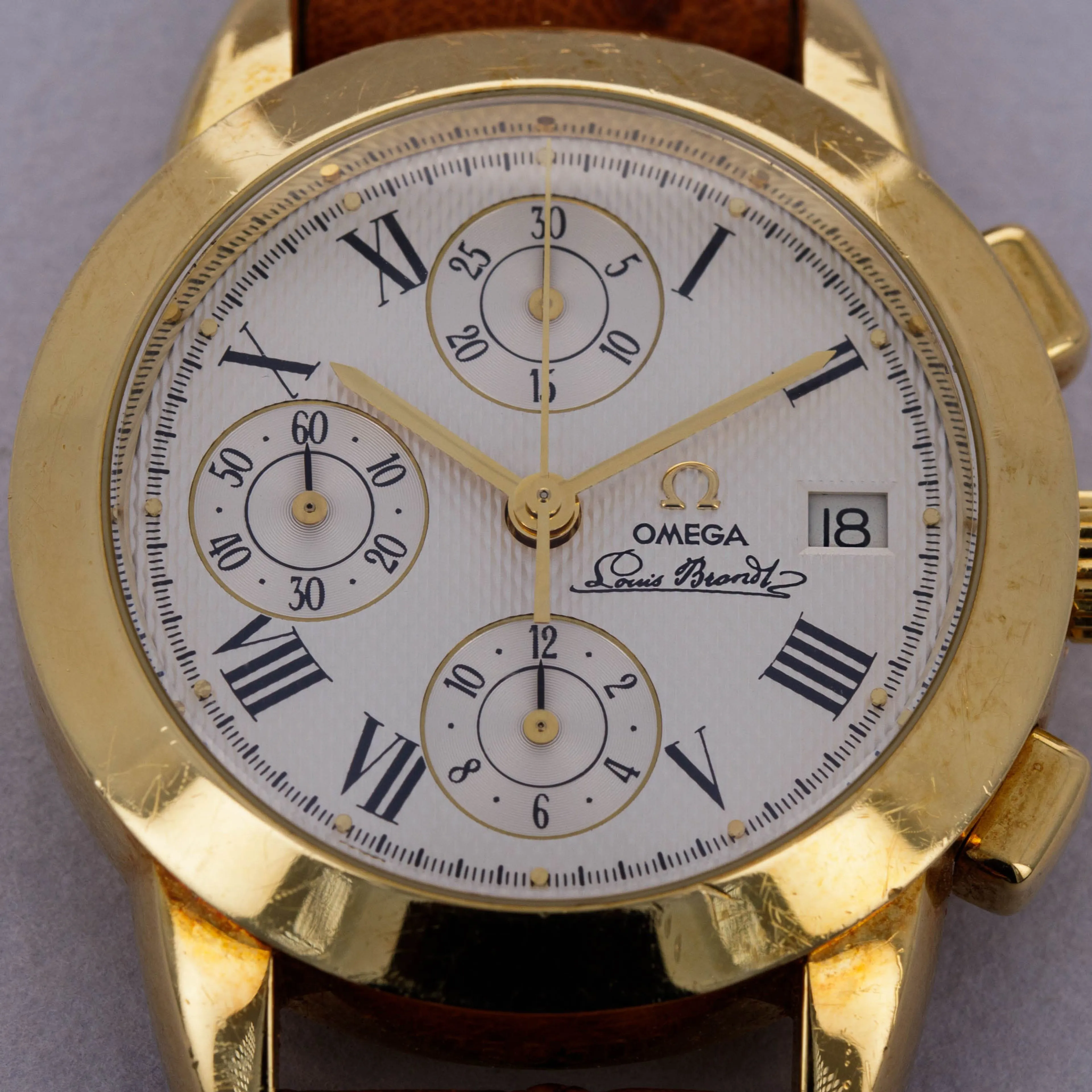 Omega Louis Brandt 175.0500 38mm Yellow gold Silver 11