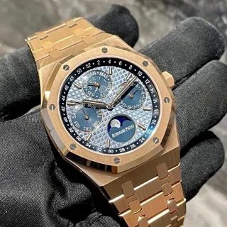 Audemars Piguet Royal Oak Perpetual Calendar 26574OR.OO.1220OR.03 Rose gold Blue