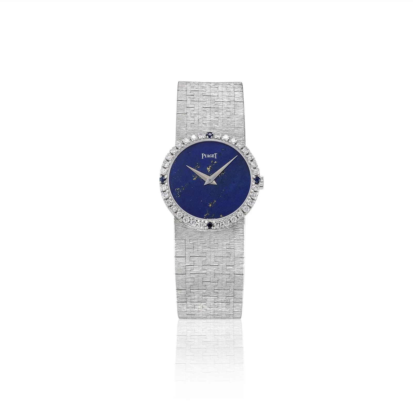 Piaget 9706 A6 24mm White gold and Diamond and Sapphire Lapis lazuli 1