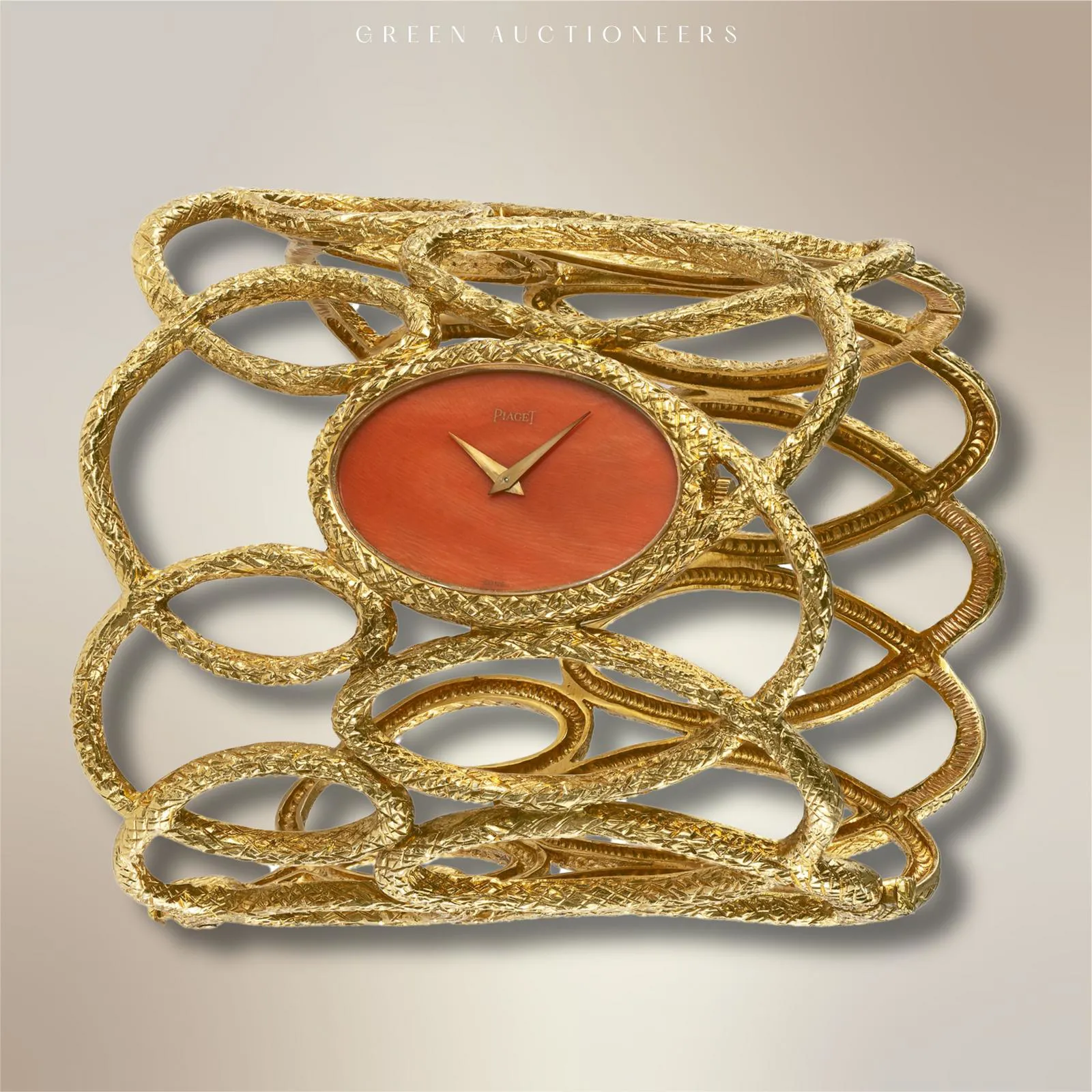 Piaget 48mm Yellow gold Orange