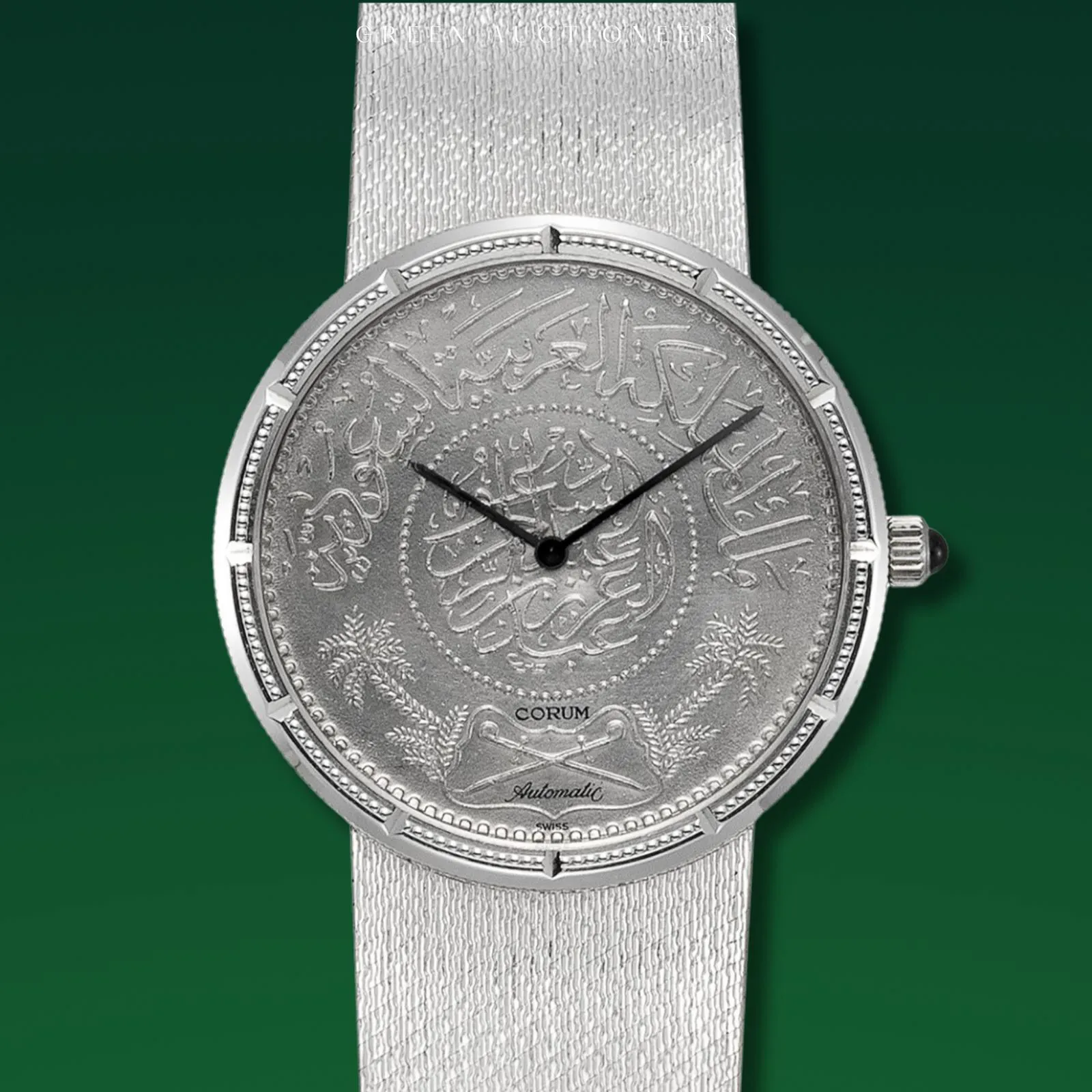 Corum Coin Watch 34mm White gold Silver