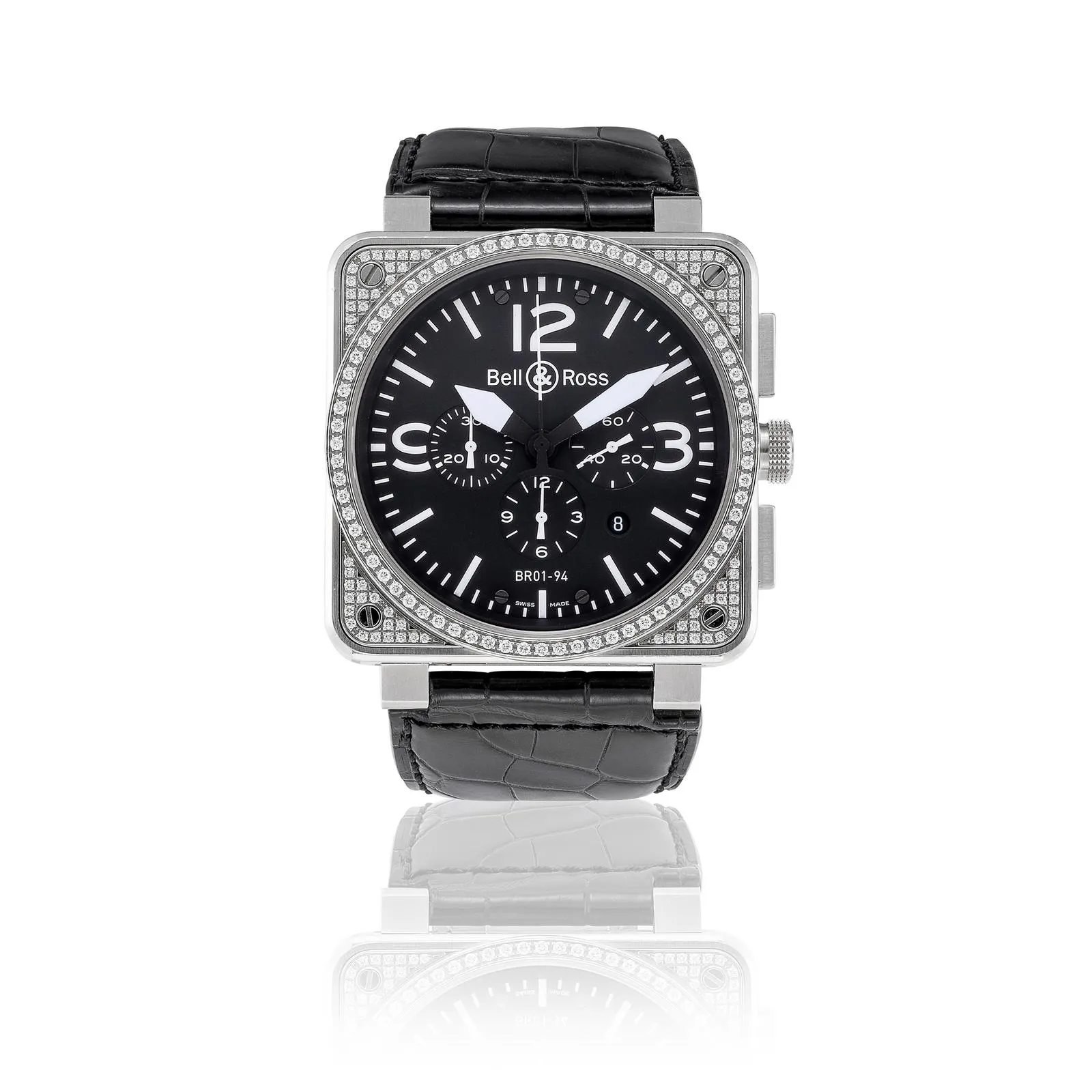 Bell & Ross BR01-94S-01783 46mm Stainless steel Black 1