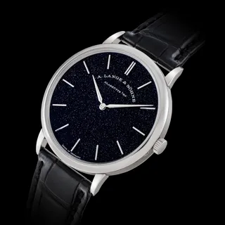 A. Lange & Söhne Saxonia 205.086 White gold Blue