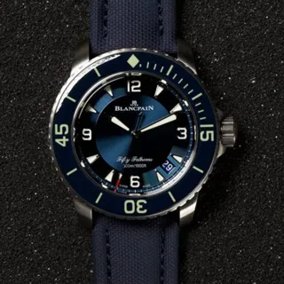 Blancpain Fifty Fathoms 5015-12B40-O52A Titanium Blue