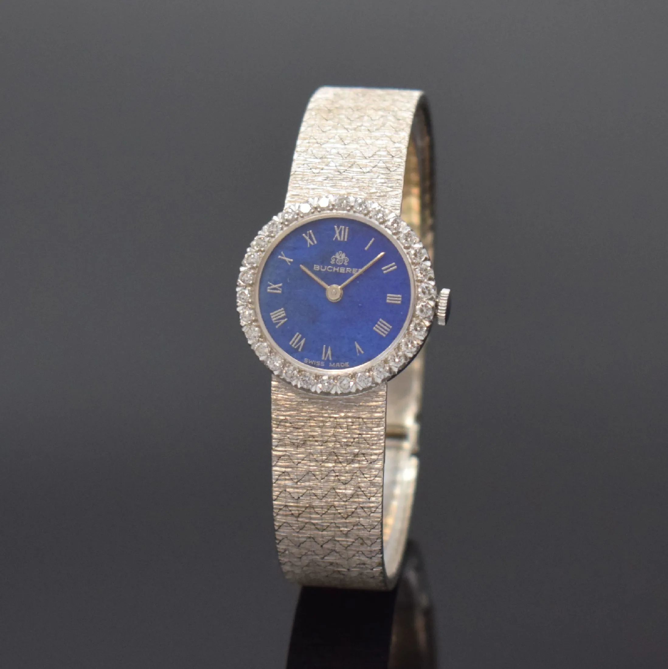 Carl F. Bucherer 22.5mm White gold and Diamond Lapis lazuli