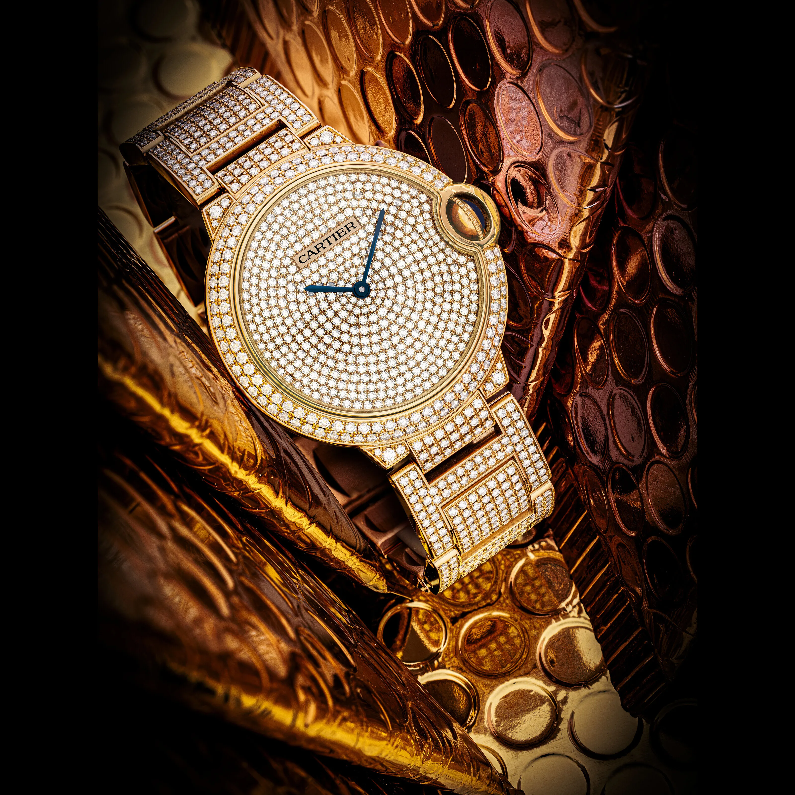 Cartier Ballon Bleu 3271 36mm Rose gold and Diamond Diamond