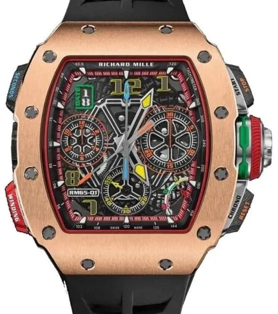 Richard Mille RM 65-01 RM65-01 44.5mm Rose gold Skeletonized