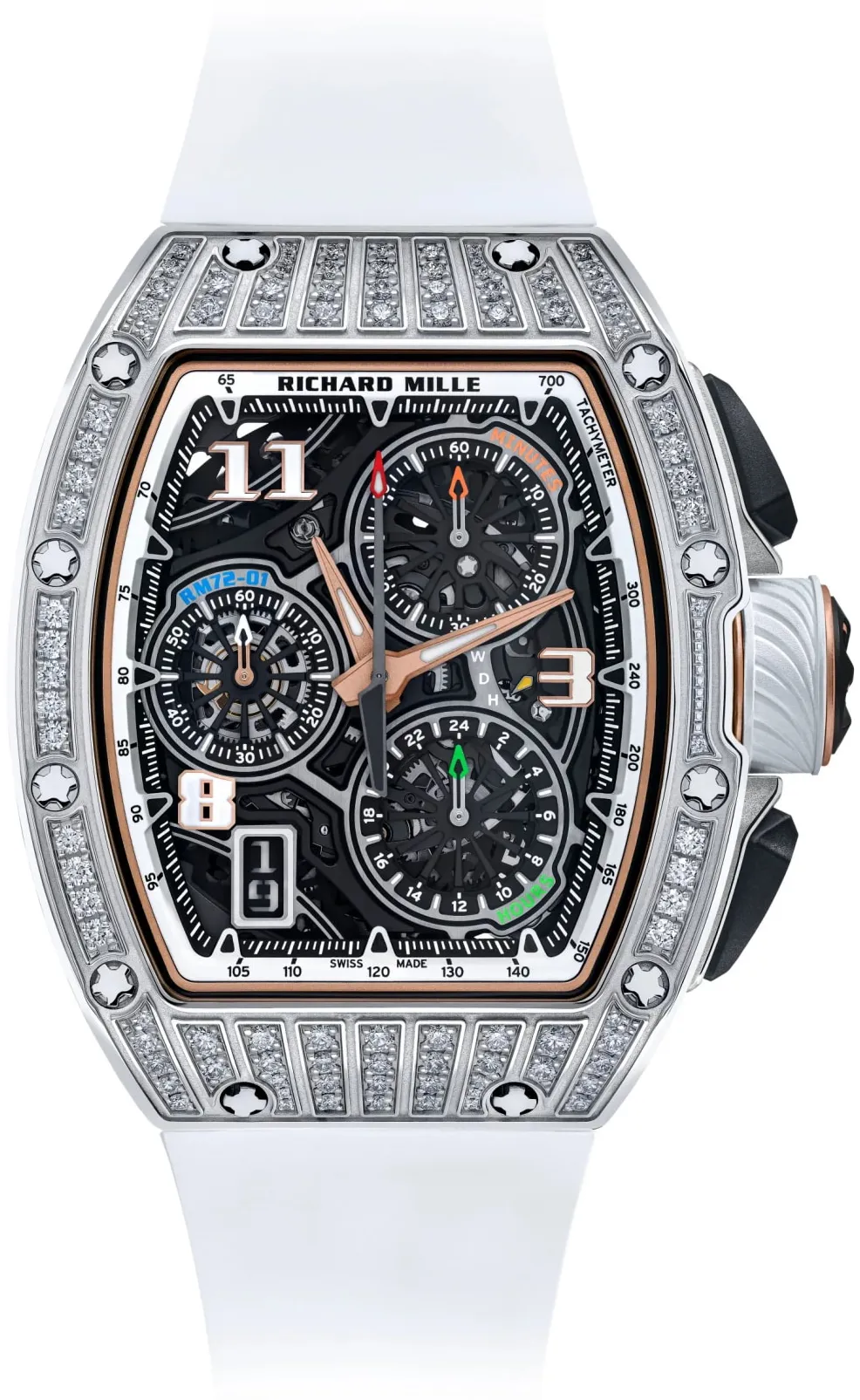 Richard Mille RM 072 RM72-01 38.5mm White gold Black