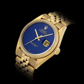 Rolex Datejust 16018 18k yellow gold Blue