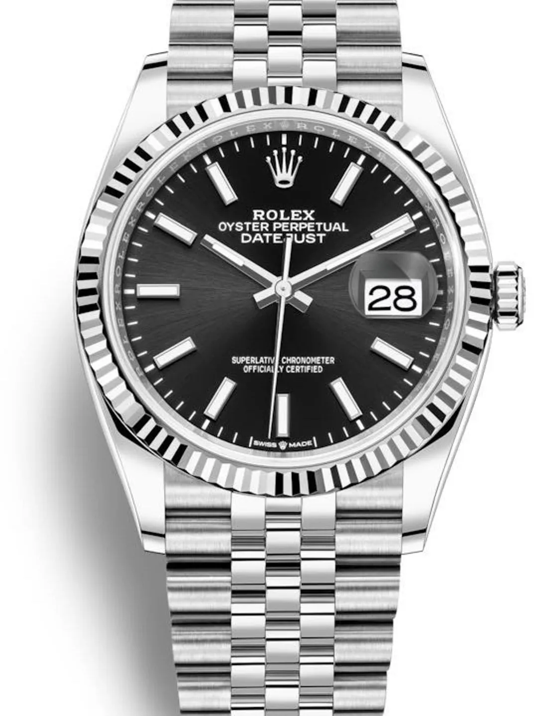 Rolex Datejust 36 126234-0015 36mm White gold and Oystersteel Black