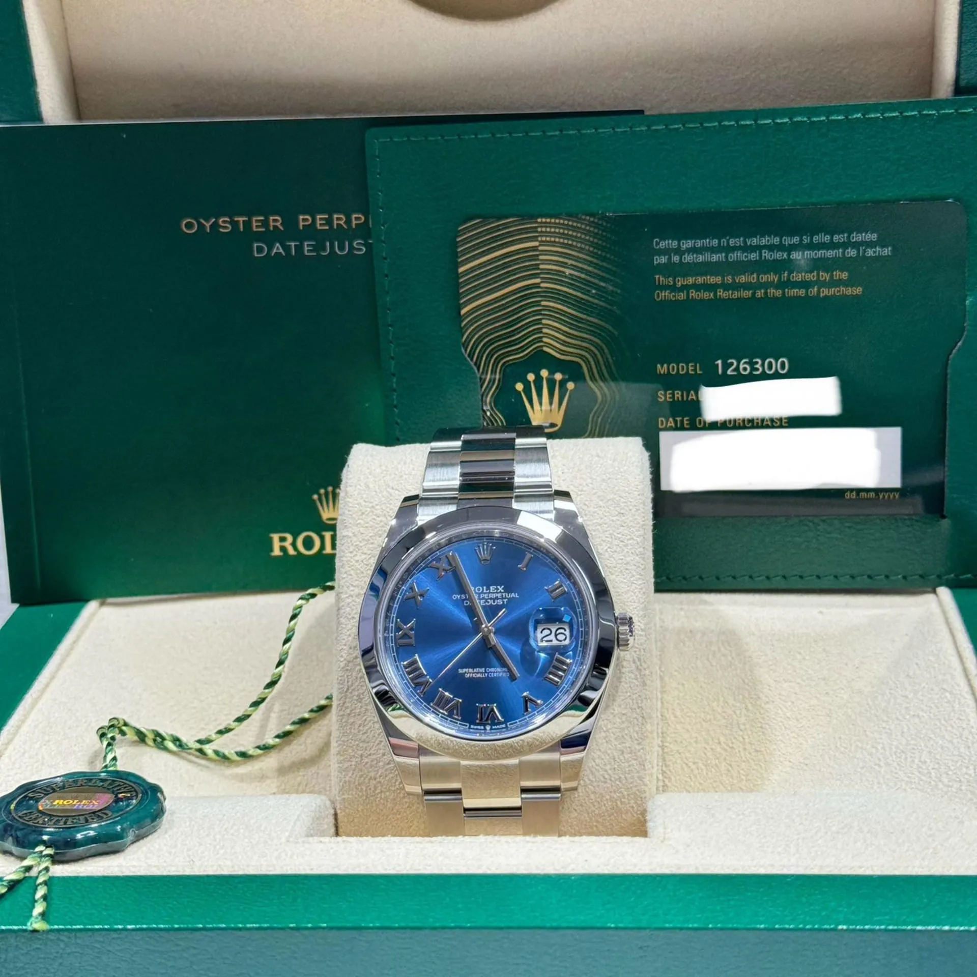 Rolex Datejust 41 126300-0017 41mm Oystersteel Blue