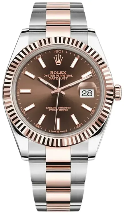 Rolex Datejust 41 126331-0001 41mm Oystersteel and Everose gold Brown