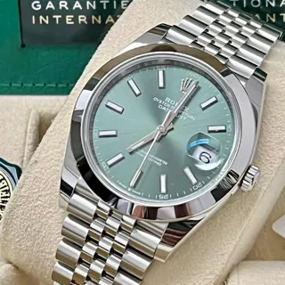 Rolex Datejust 126300-0020 Stainless steel Green