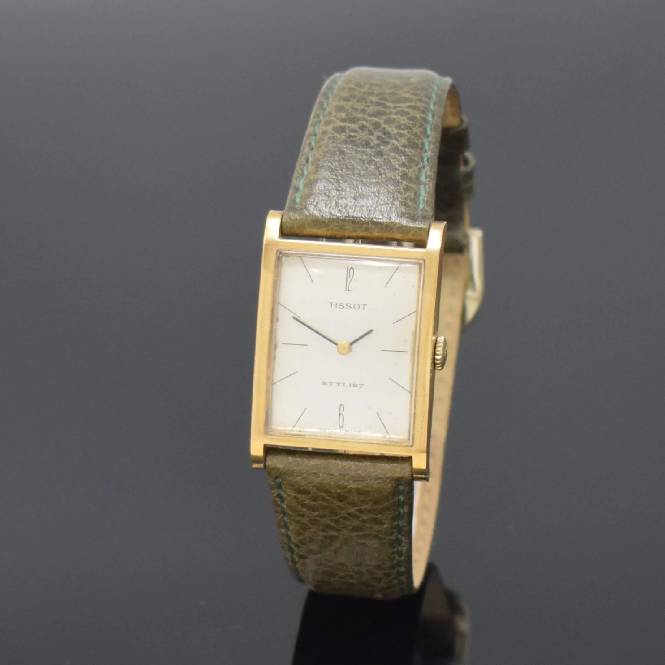 Tissot Stylist 34mm Yellow gold Silver