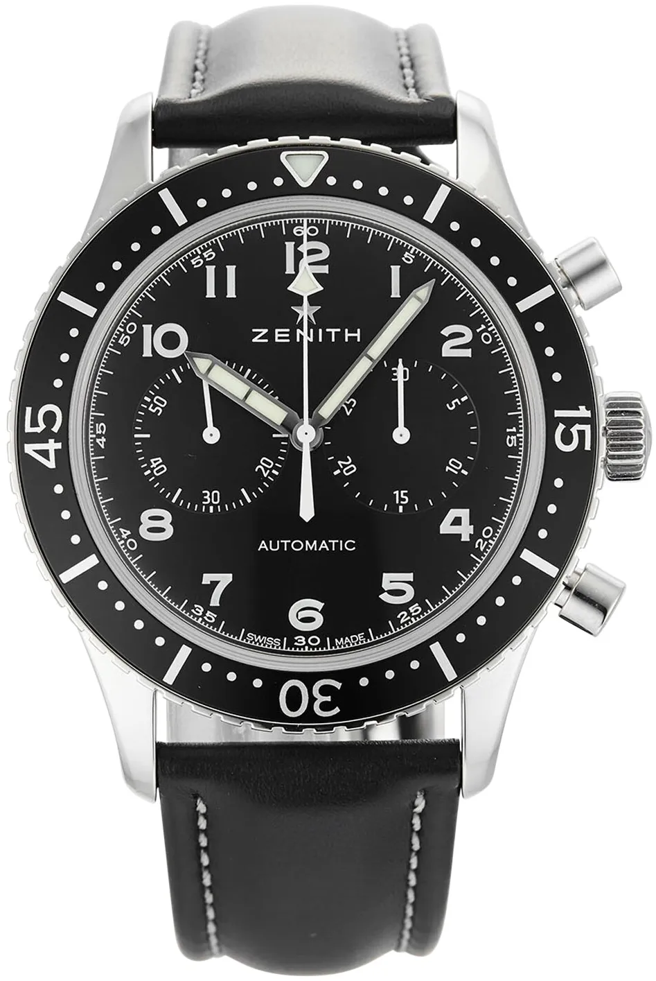 Zenith Pilot 03.2240.4069/21.C774 43mm Stainless steel Black