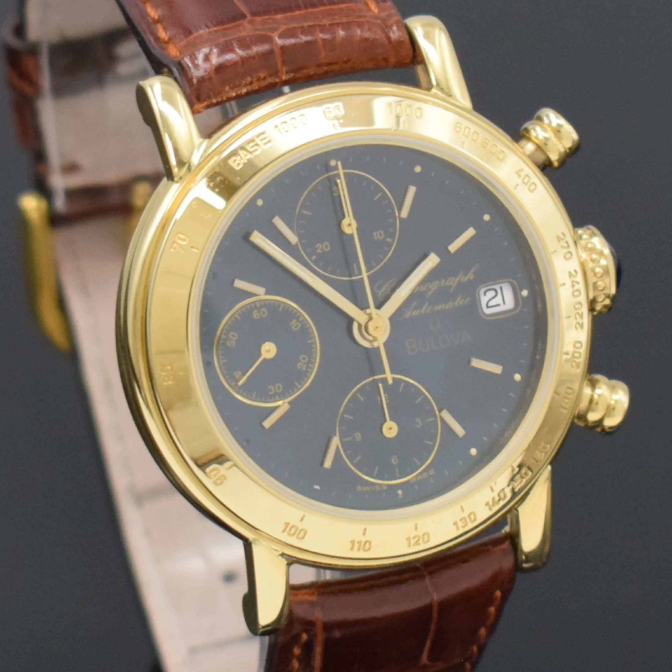 Bulova 38mm Yellow gold Gray 3