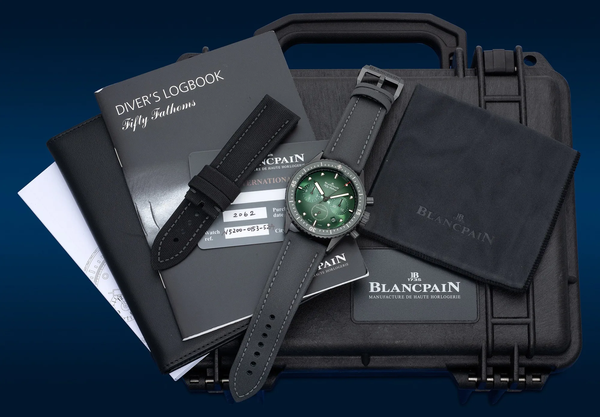 Blancpain Fifty Fathoms Bathyscaphe Chronographe Flyback 5200-0153-B52A 43.6mm Black ceramic Green 1