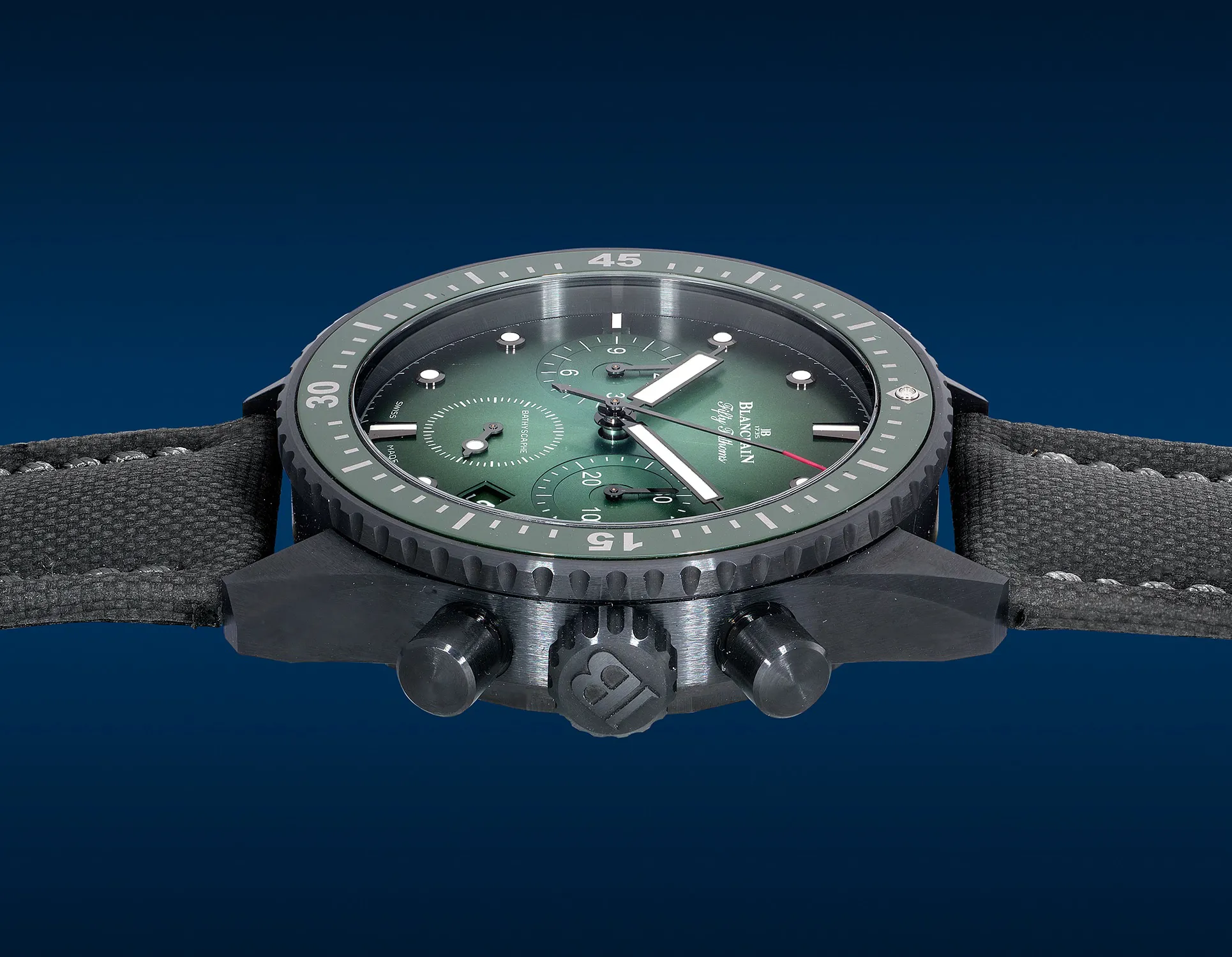 Blancpain Fifty Fathoms Bathyscaphe Chronographe Flyback 5200-0153-B52A 43.6mm Black ceramic Green 3