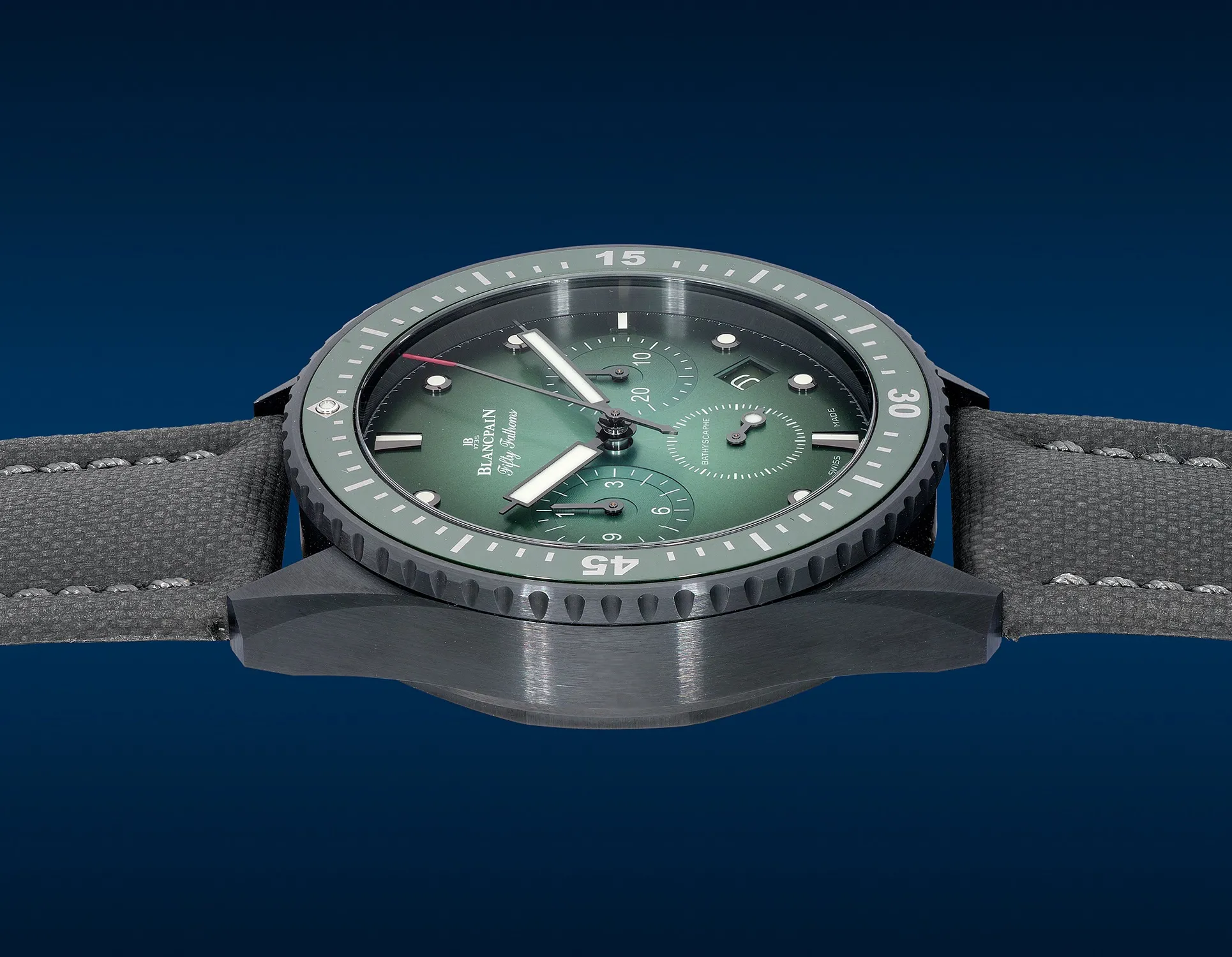 Blancpain Fifty Fathoms Bathyscaphe Chronographe Flyback 5200-0153-B52A 43.6mm Black ceramic Green 4