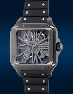 Cartier Santos de Cartier WHSA0009 Stainless steel and Black DLC Skeletonized