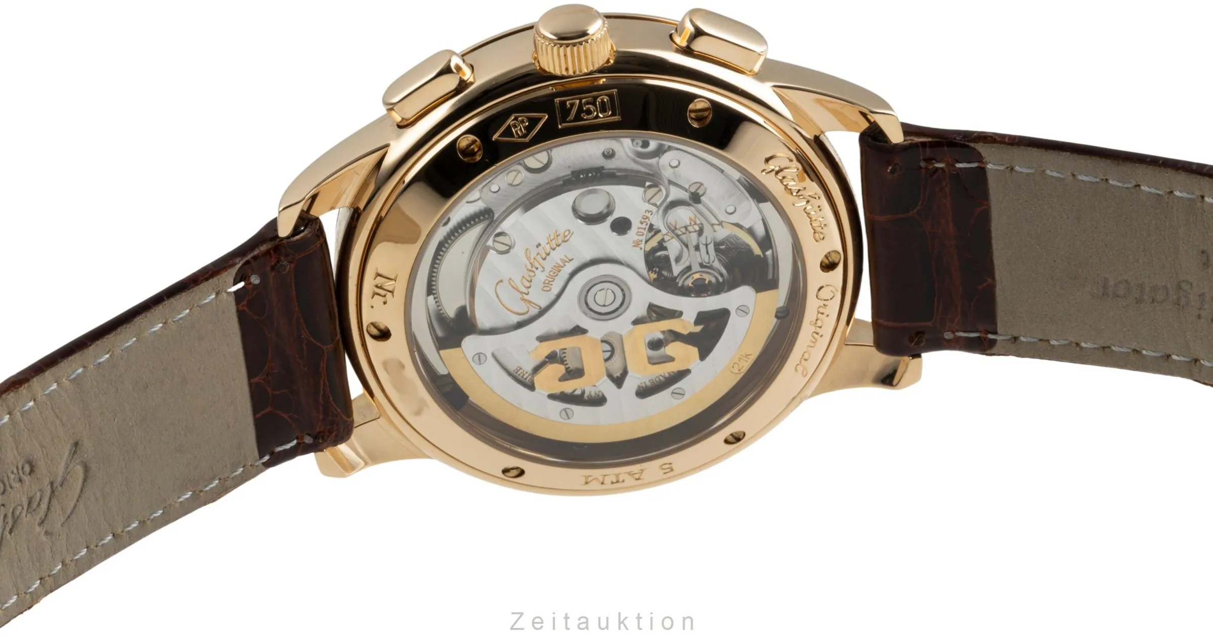 Glashütte Senator 39-31-04-02-04 38.5mm Yellow gold 7