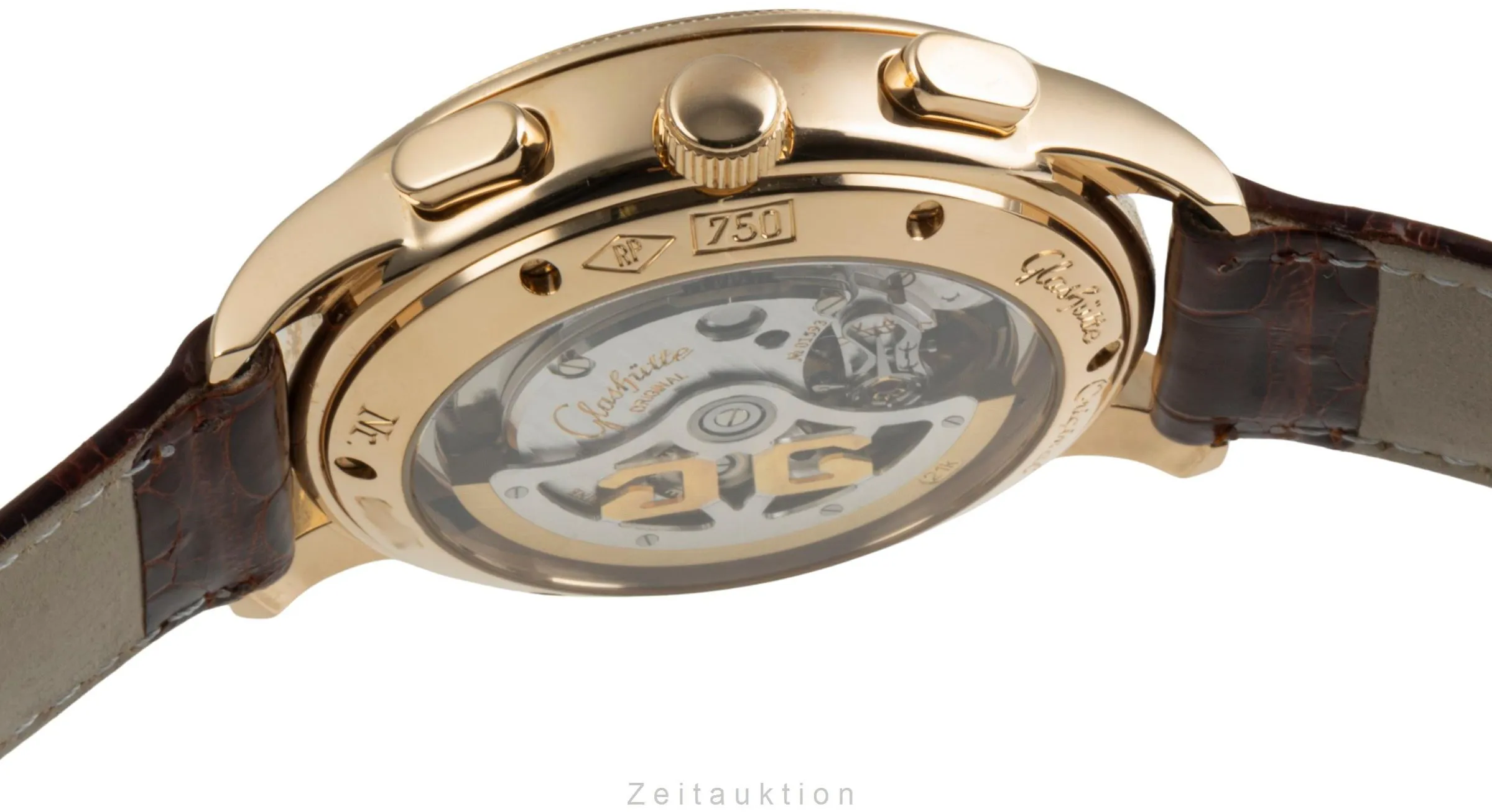 Glashütte Senator 39-31-04-02-04 38.5mm Yellow gold 8