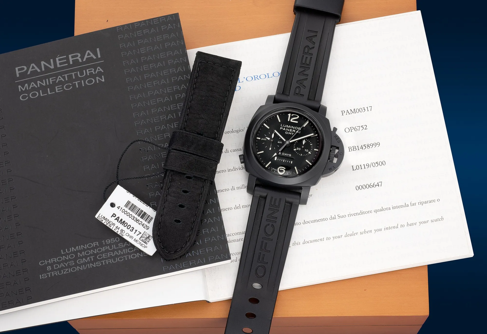 Panerai Luminor 1950 PAM 00317 44mm Ceramic and Titanium Black 1