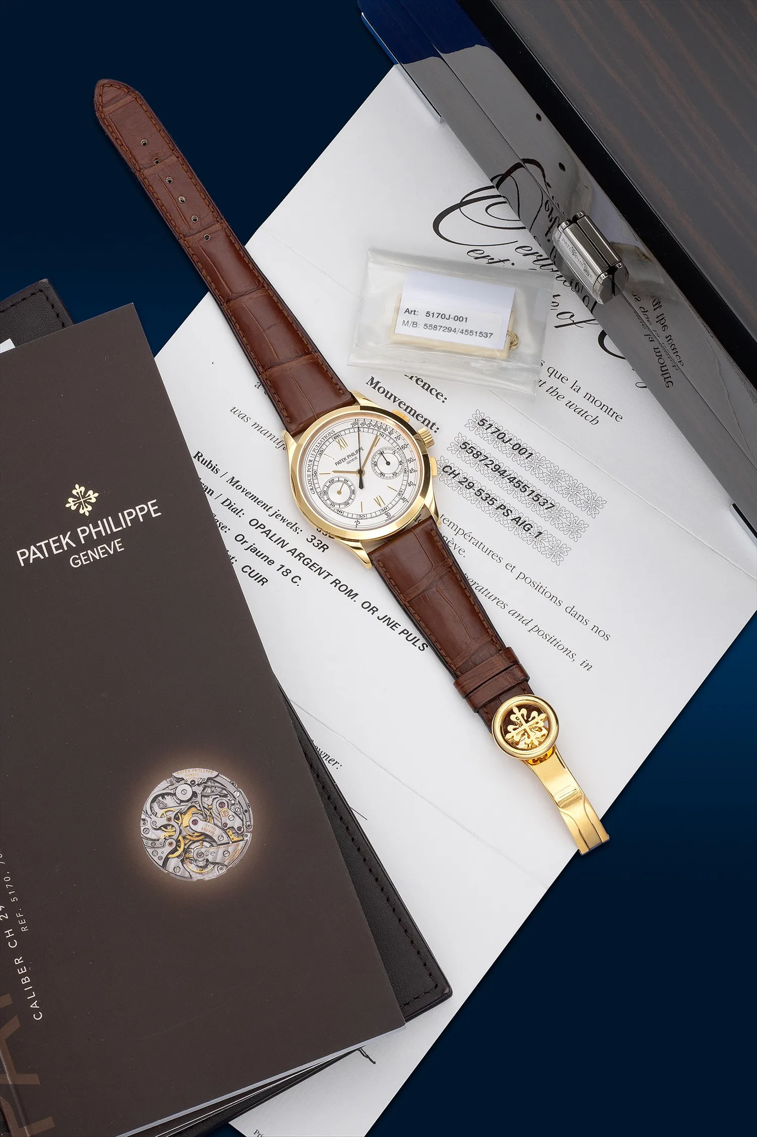 Patek Philippe Chronograph 5170J-001 39.5mm Yellow gold Silver 1