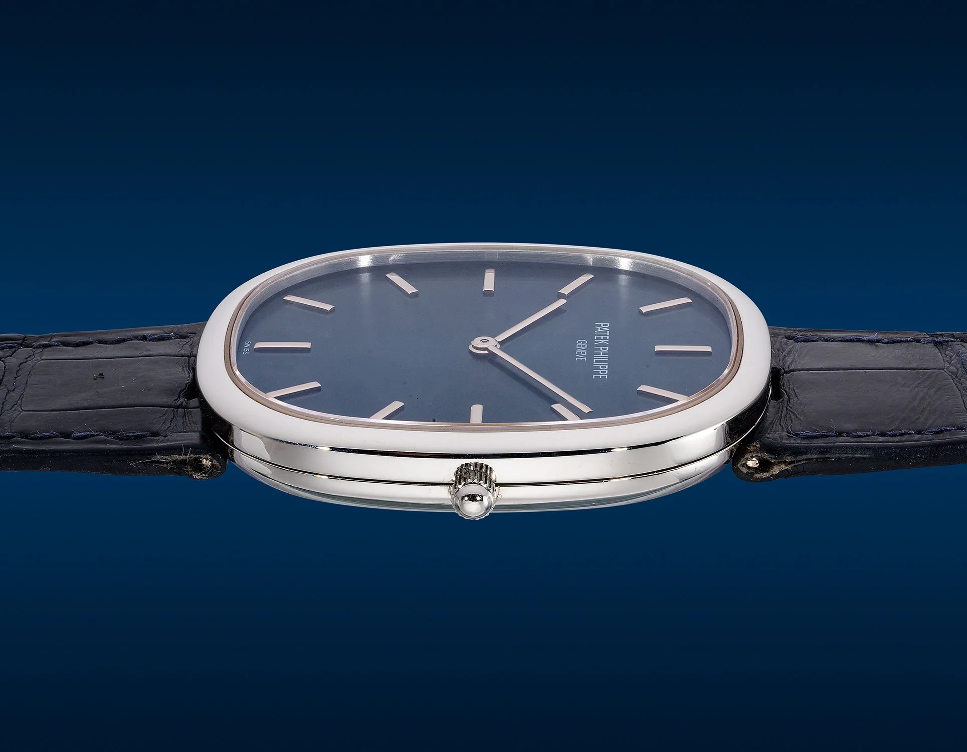 Patek Philippe Golden Ellipse 5738P 34.5mm Platinum Blue 3