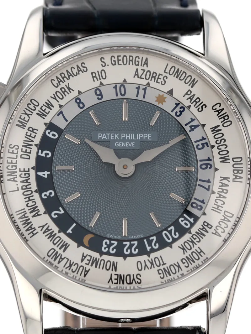 Patek Philippe World Time 5110P 37mm Platinum guilloche 2