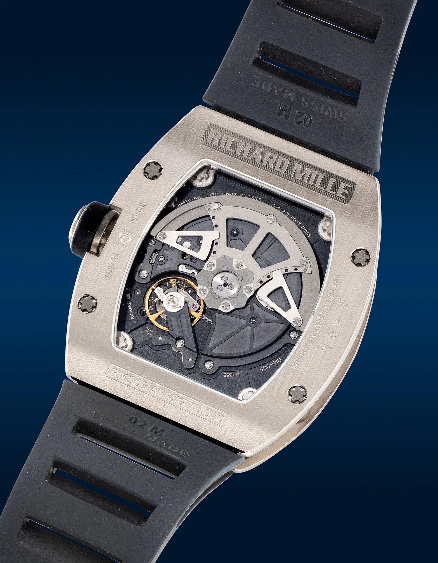 Richard Mille RM 005 RM005 AF WG 38mm White gold Semi-skeletonized 2