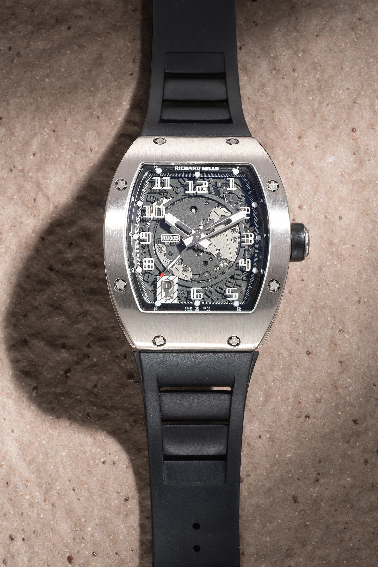 Richard Mille RM 005 RM005 AF WG 38mm White gold Semi-skeletonized 5