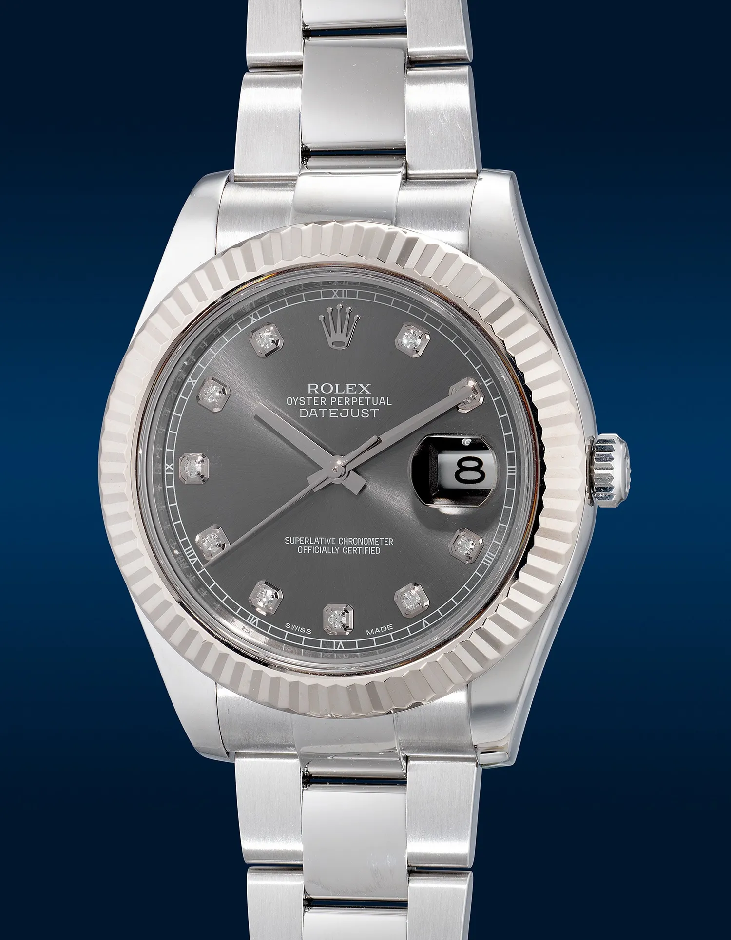 Rolex Datejust II 116334 41mm White gold and Stainless steel Gray