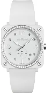 Bell & Ross BR S BRS-WH-CES-LGD/SRB Ceramic White