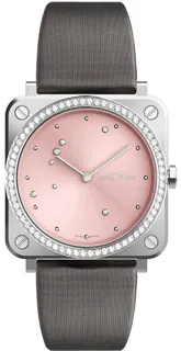 Bell & Ross BR S BRS-EP-ST-LGD/SCR/SAT Stainless steel Pink