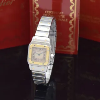 Cartier Santos Galbée 1057930 Yellow gold and Stainless steel Silver