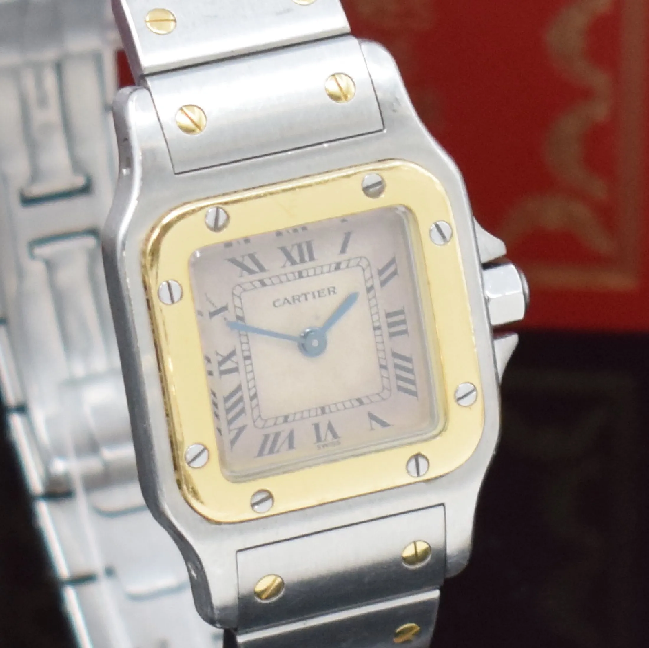 Cartier Santos Galbée 1057930 24mm Yellow gold and Stainless steel Silver 4