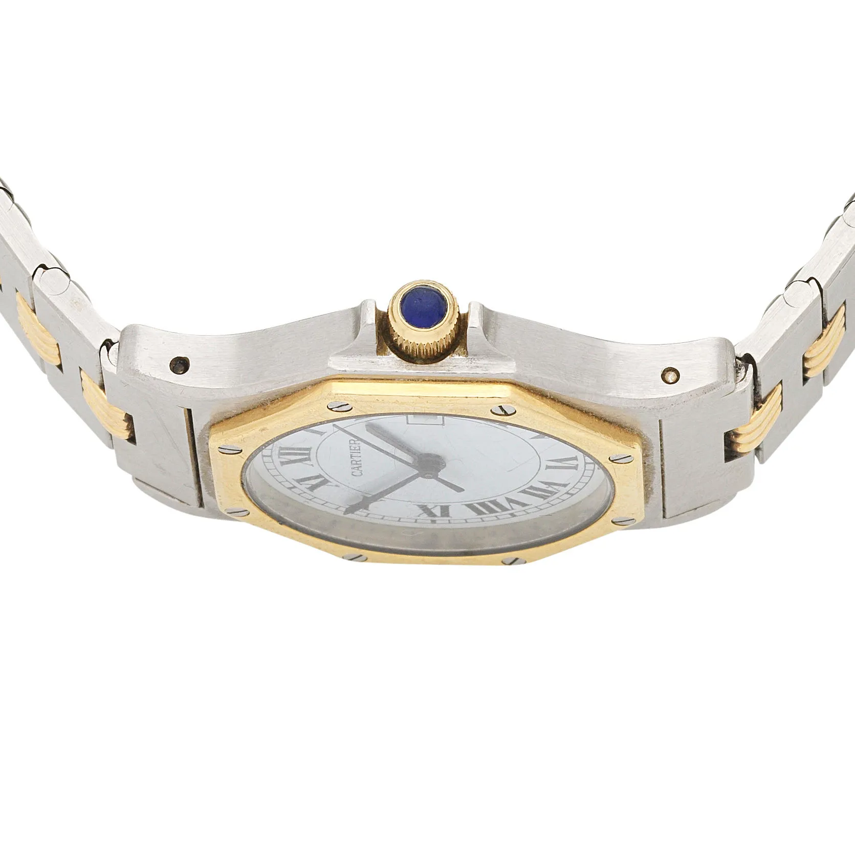 Cartier Santos 30mm Yellow gold and stainless steel White 4